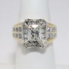 Picture of 14k Yellow Gold Emerald Cut Diamond Engagement Ring 