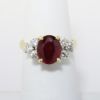 Picture of 18k Yellow Gold Oval Ruby & Diamond Ring 