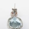 Picture of 18k White Gold Aquamarine, Tourmaline & Diamond Dangle Earrings 