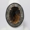 Picture of 14k Rose Gold Smoky Quartz & Diamond Ring 
