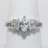 Picture of 14k White Gold .33CT Marguise Diamond Engagement Ring 
