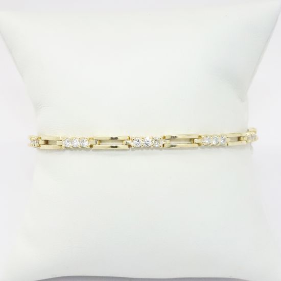 Picture of 14k Yellow Gold Diamond Bracelet 