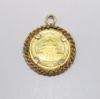 Picture of 14k Yellow Gold Bezel 1/20th Gold Panda Pendant 