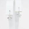 Picture of 14k White Gold Diamond Star Dangle Earrings 