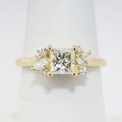 Picture of 14k Yellow Gold .71CT Princess Cut Diamond Ring 