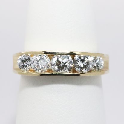 Picture of 14k Yellow Gold Men's Diamond Band 