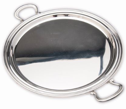 Picture of Vintage Italian Sterling Silver Round Tray with Handles