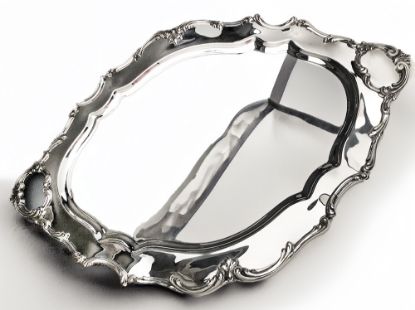Picture of Large Sterling Silver Waiter Tray with Handles