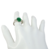 Picture of 14k White Gold Emerald and Diamond Ring