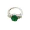 Picture of 14k White Gold Emerald and Diamond Ring