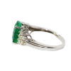 Picture of 14k White Gold Emerald and Diamond Ring