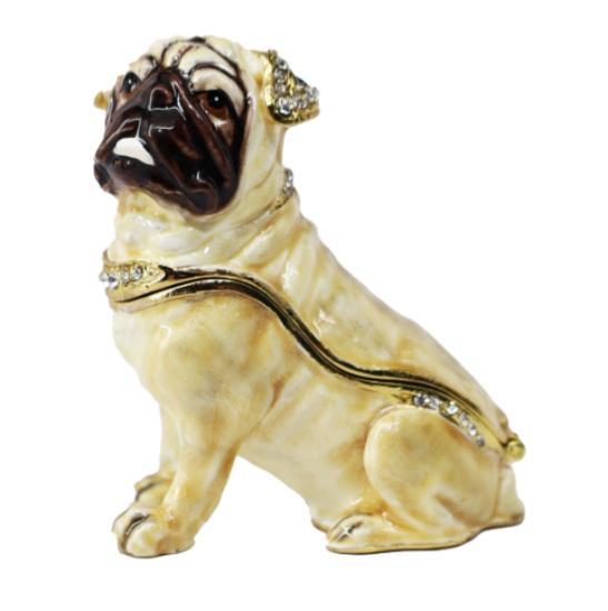 Picture of Kingspoint Designs Passionate Pug Trinket Box with Matching Necklace