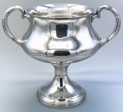 Picture of Vintage Sterling Silver Loving Cup Trophy with Floral Handles
