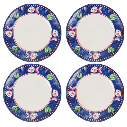Picture of Set of 4 Melamine Pesce Dinner Plates