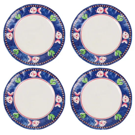 Picture of Set of 4 Melamine Pesce Dinner Plates