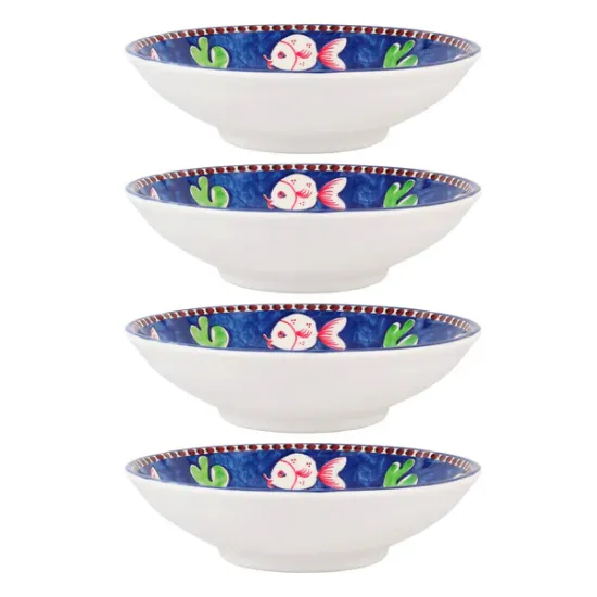 Picture of Set of 4 Melamine Pesce Pasta Bowls