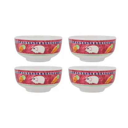 Picture of Set of 4 Melamine Porco Cereal Bowls