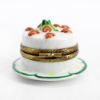 Picture of Limoges Porcelain Strawberry Cake on Plate Trinket Box 