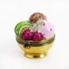 Picture of Limoges Porcelain Ice Cream Sundae In Golden Bowl Trinket Box   