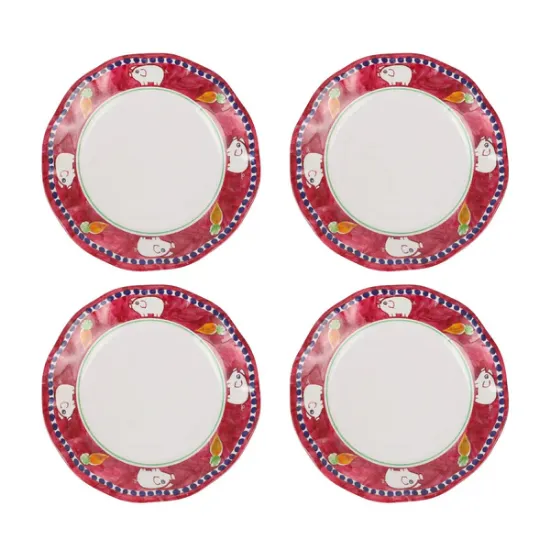 Picture of Set of 4 Melamine Porco Salad Plates