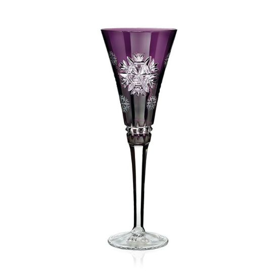 Picture of Waterford Crystal Snowflake Wishes Amethyst Health Flute