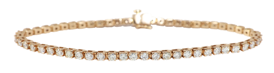 Picture of 14K Rose Gold 3.74 CT Diamond Tennis Bracelet