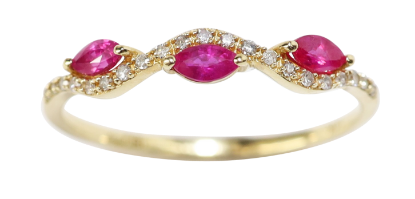 Picture of 14k Yellow Gold Ruby Band