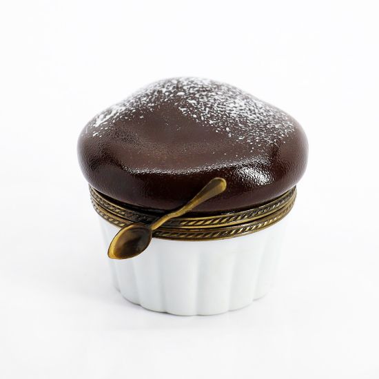 Picture of Limoges Porcelain Chocolate Souffle Trinket Box  