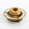 Picture of Limoges Porcelain Paris-Brest Pastry on Plate with Spoon Trinket Box