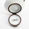 Picture of Limoges Porcelain Chocolate Cream Puff Pastry on Plate with Spoon Trinket Box