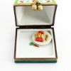 Picture of Limoges Porcelain Food Pyramid Trinket Box with Plate of Food Inside