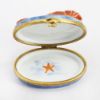 Picture of Limoges Porcelain Lobster on Blue Oval Trinket Box 