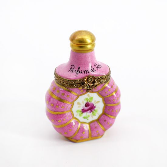 Picture of Limoges Porcelain 'Parfum de Rose' Perfume Bottle Trinket Box 