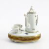 Picture of Limoges Porcelain Coffee Set with Rothschild Bird Inspired Motif Trinket Box