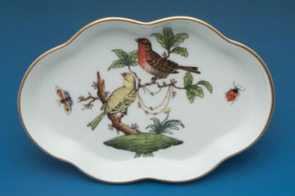 Picture of Herend Rothschild Bird Scalloped Tray