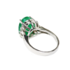 Picture of 14k White Gold Emerald and Diamond Ring