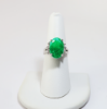 Picture of 14k White Gold Emerald and Diamond Ring