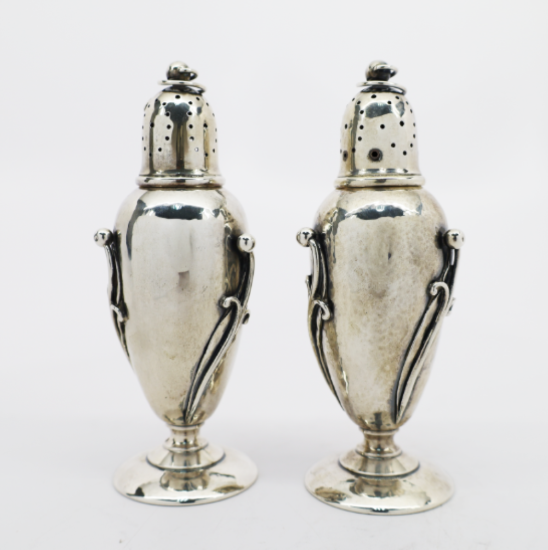 Picture of Hand Wrought Sterling Silver Salt & Pepper Shaker Set