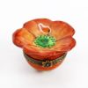 Picture of Limoges Porcelain Single Poppy Flower Blossom Trinket Box 