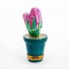 Picture of Limoges Porcelain Potted Pink & Purple Hyacinths Trinket Box