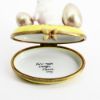 Picture of Limoges Porcelain White Easter Bunny with Pair of Silver Eggs Trinket Box