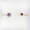 Picture of 18k Rose Gold Garnet and Amethyst Diamond Cuff Bracelet