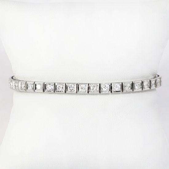 Picture of Platinum & Diamond Line Tennis Bracelet