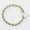 Picture of 14k Yellow Gold, Emerald and Diamond Bracelet