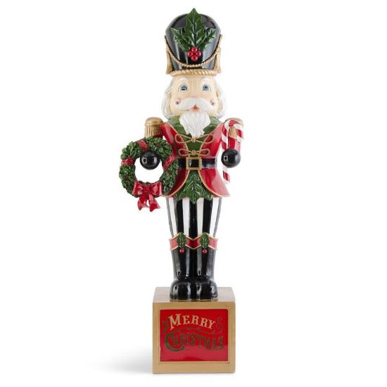 Picture of 49" Nutcracker with Wreath on 'Merry Christmas' Box
