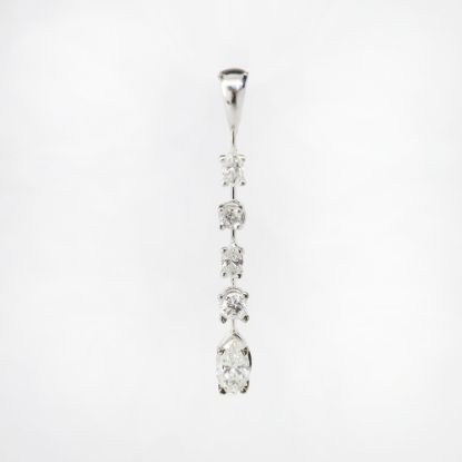 Picture of 14k White Gold & Graduated Diamond Pendant 