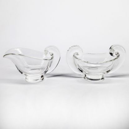 Picture of Steuben 1947 Pair of Snail Creamer and Sugar by Irene Benton