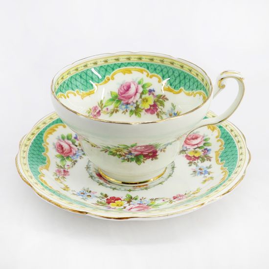 Picture of E.B. Foley Bone China 'Windsor' Green Tea Cup & Saucer