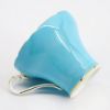 Picture of 1930's Aynsley Bone China Turquoise Tea Cup & Saucer with Floral Interior