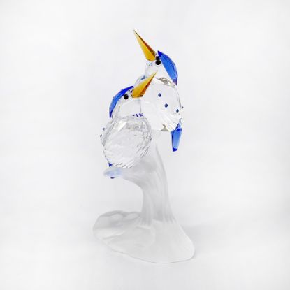 Picture of Swarovski Crystal Malachite Kingfishers Figurine #623323